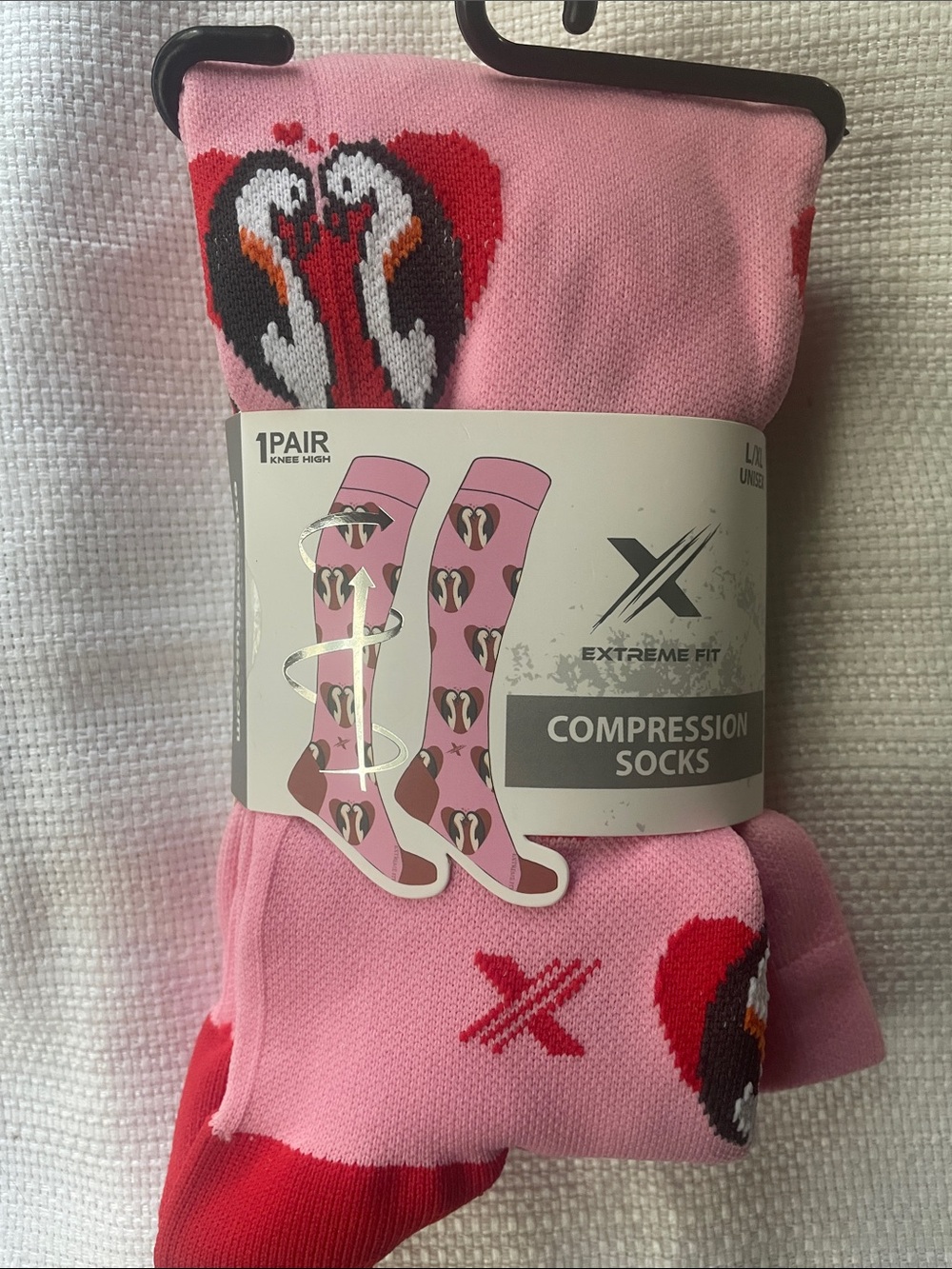 Love Birds Compression Socks New with Tag size L/XL 15-20mmHg compression level